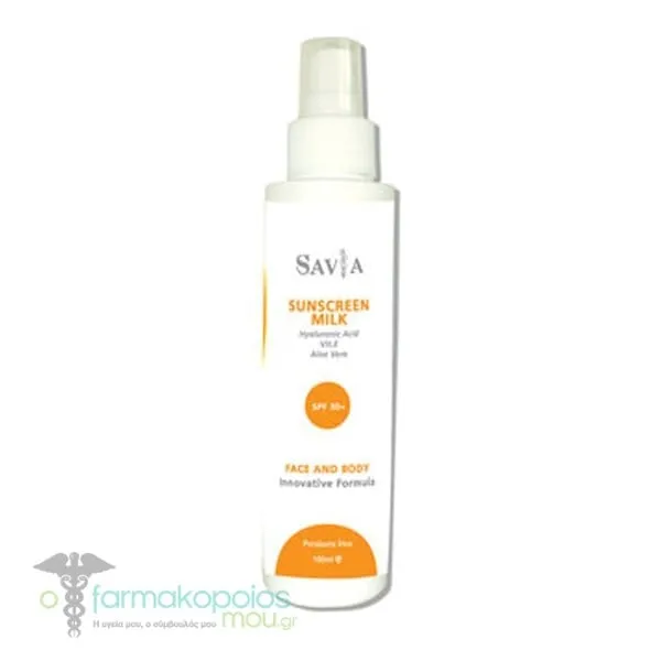 Savia Sunscreen Milk Face & Body SPF30, 100ml
