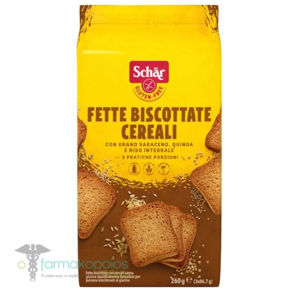 Schar Whole Grain Toasts Φρυγανιές Δημητριακών Ολικής, 260g