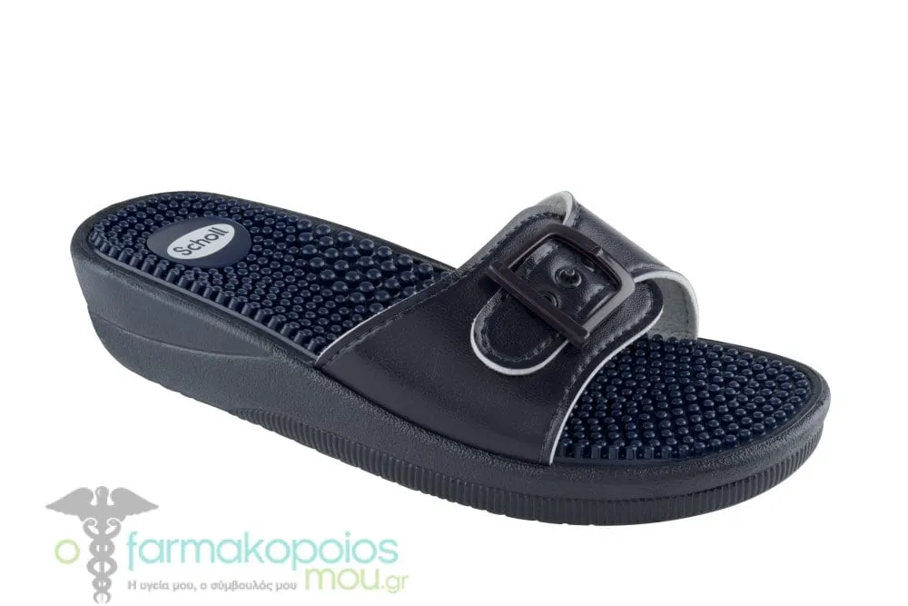 Scholl Women's Slides New Massage Navy Blue (F200541040), 1 pair
