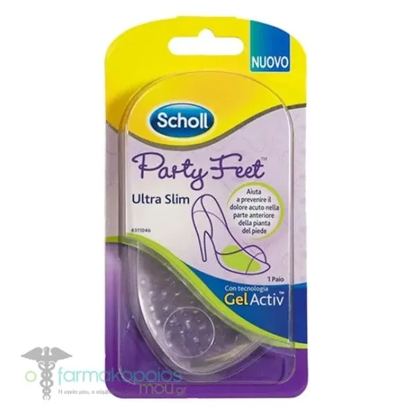Scholl Party Feet Ultra Slim Gel Cushion, 1pair