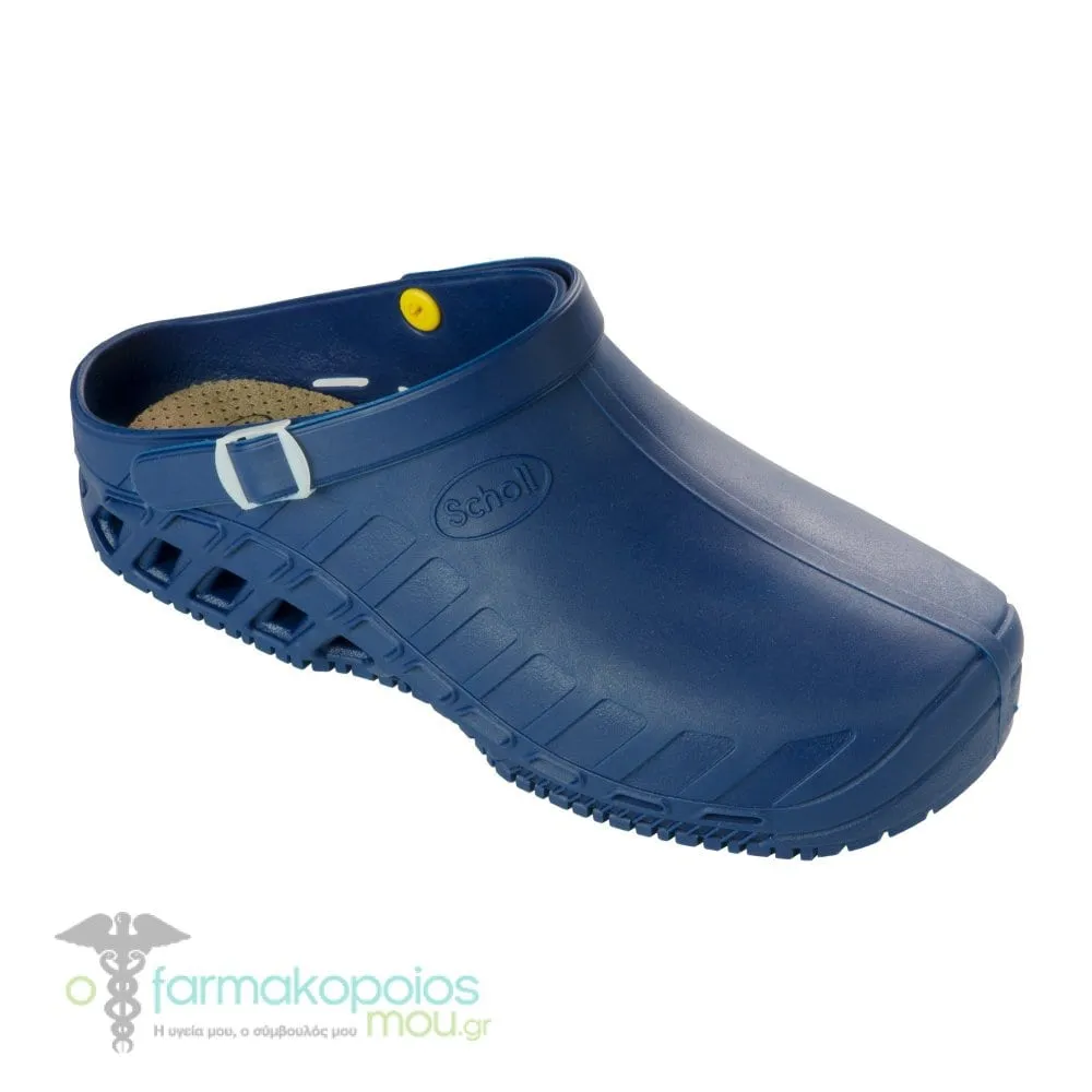 Scholl Professional Clog Evo Blue Unisex Ανατομικά Σαμπό, Μπλε Χρώμα, 1 ζευγάρι