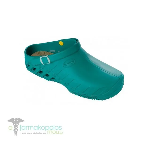 Scholl Professional Clog Evo Green Unisex Ανατομικά Σαμπό, Πράσινο Χρώμα, 1 ζευγάρι