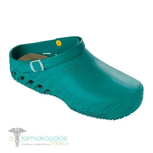 Scholl Professional Clog Evo Green Unisex Ανατομικά Σαμπό, Πράσινο Χρώμα, 1 ζευγάρι