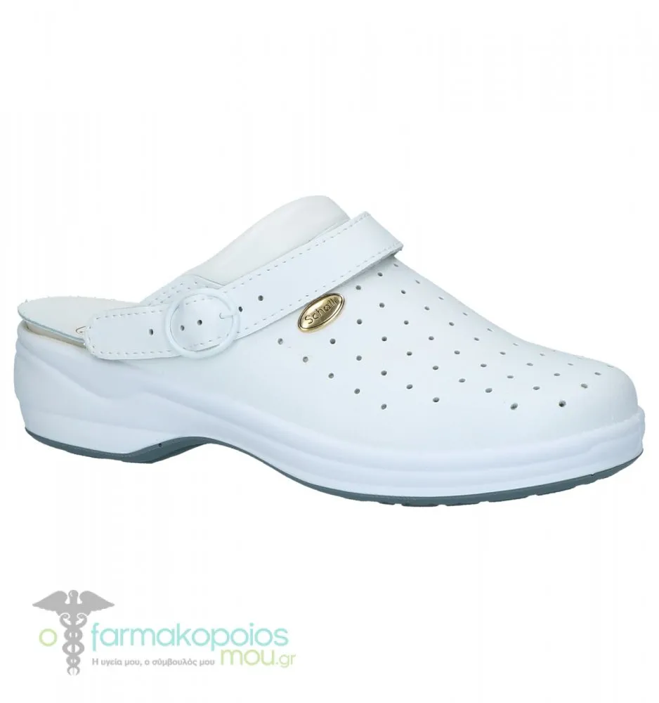 Scholl Professional Clog New Bonus Unisex White Anatomic Clog, 1 pair