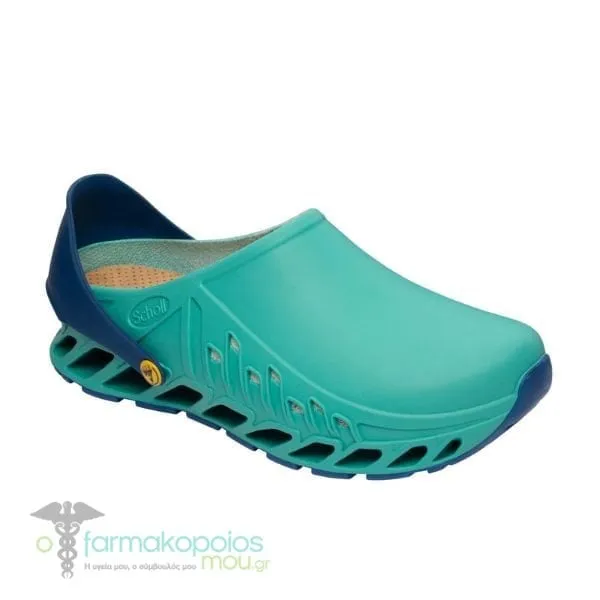 Scholl Professional Clog Evoflex (F29378), 1 pair - Emerald/Navy blue