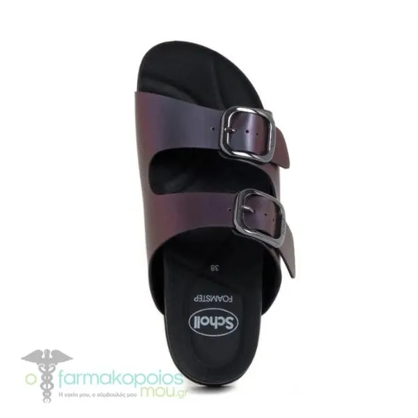 Scholl Vally (31414) Leather Anatomical Sandals Black, 1 pair - BLACK