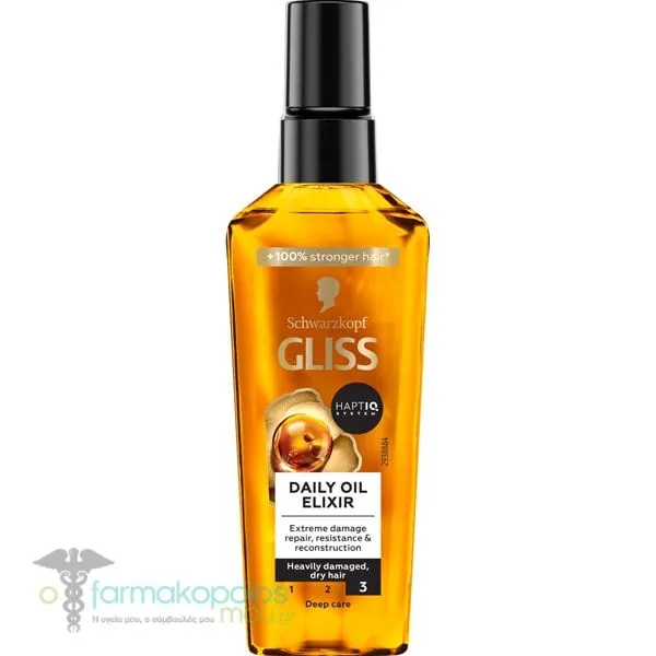 Schwarzkopf Gliss Daily Oil Elixir for Heavily Damaged, Dry Hair, 75ml