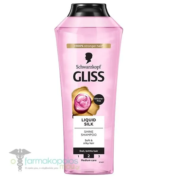 Schwarzkopf Gliss Liquid Silk Shine Σαμπουάν Λάμψης για Εύθραυστα Μαλλιά, 400ml