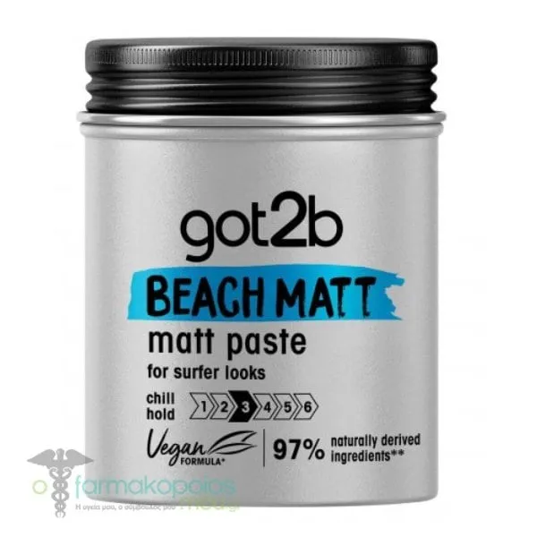 Schwarzkopf Got2B Beach Matt Surfer Look Matt Paste, 100ml