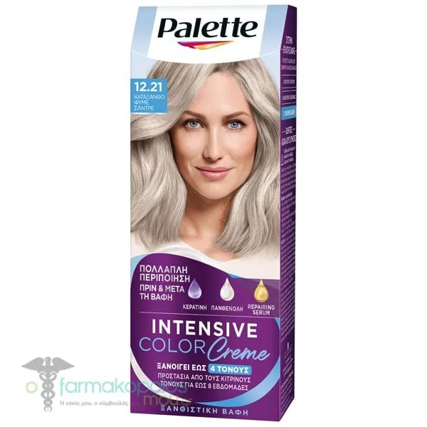 Schwarzkopf Palette Intensive Color Creme No. 12.21 Silver Ash Blonde, 50ml