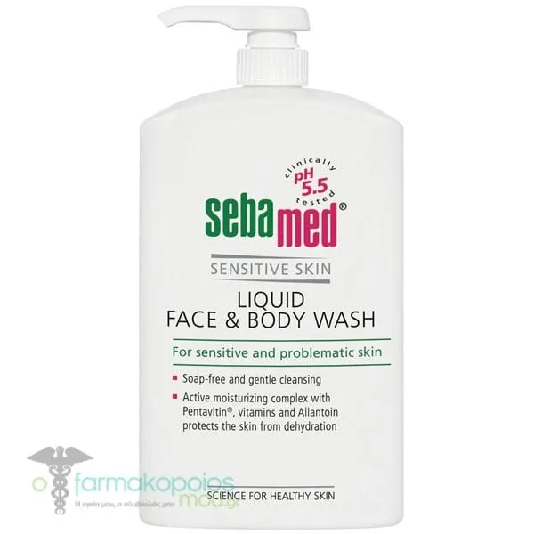 Sebamed Υγρό Καθαριστικό Προσώπου & Σώματος για την Ευαίσθητη Επιδερμίδα, 1000ml