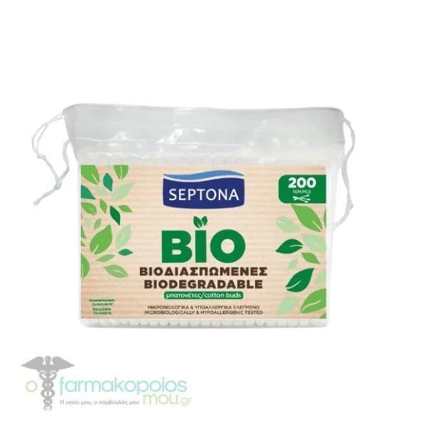 Septona Biodegradable Cotton Buds, 200pcs