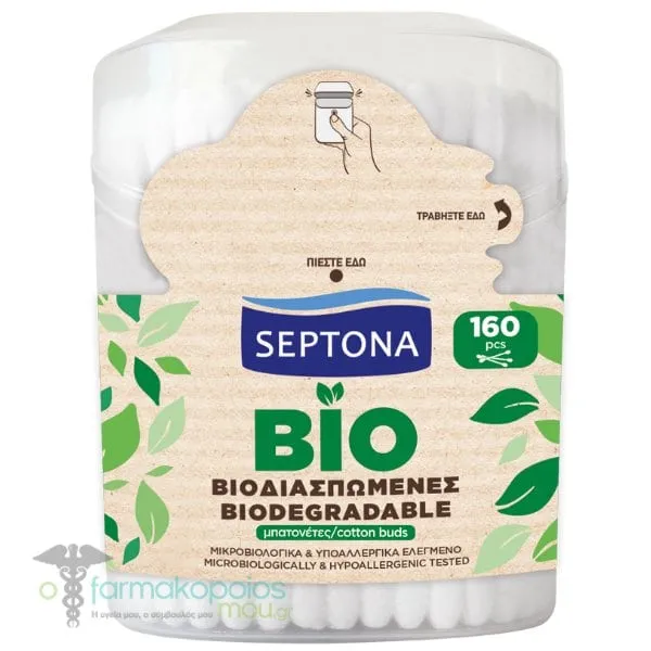 Septona Biodegradable Swabs, 160 pcs