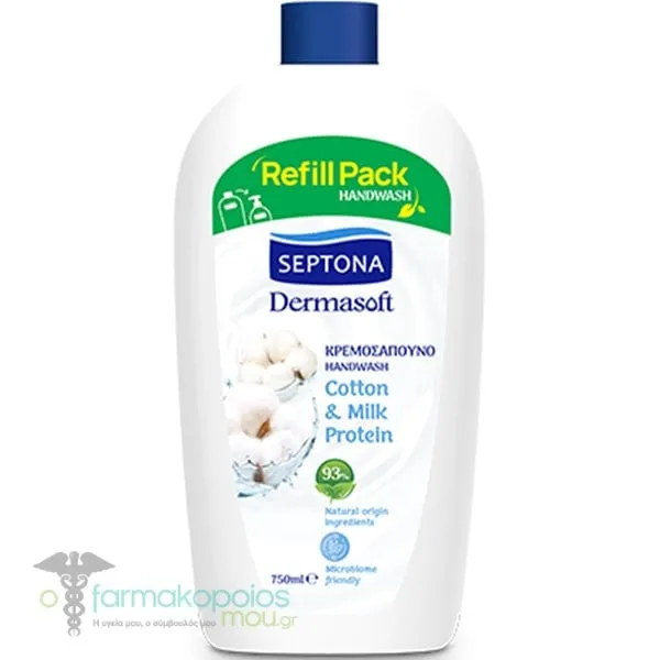 Septona Dermasoft Cotton & Milk Protein, 750ml