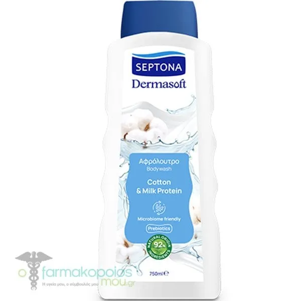 Septona Dermasoft Cotton & Milk Protein Bodywash, 750ml