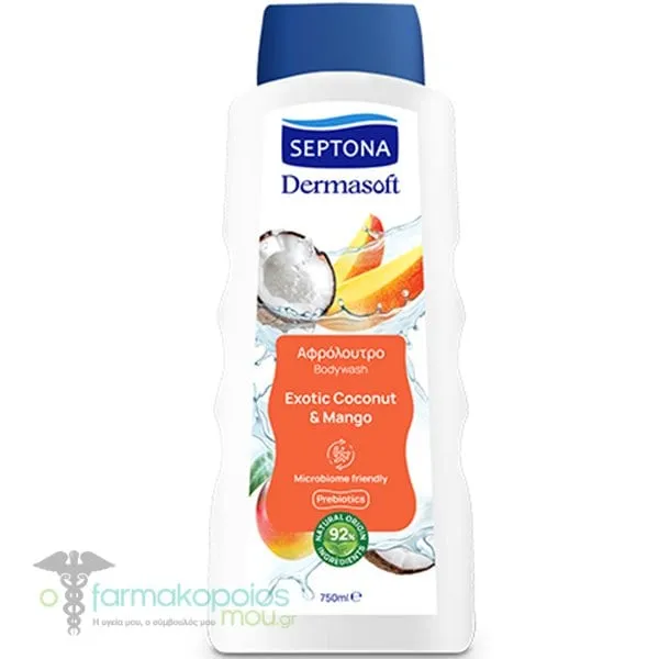 Septona Dermasoft Exotic Coconut & Mango Bodywash, 750ml