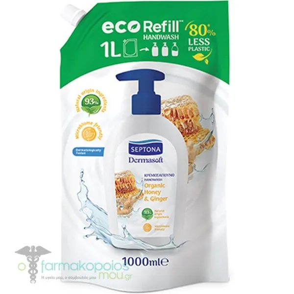 Septona Dermasoft Organic Honey & Ginger, 1000ml