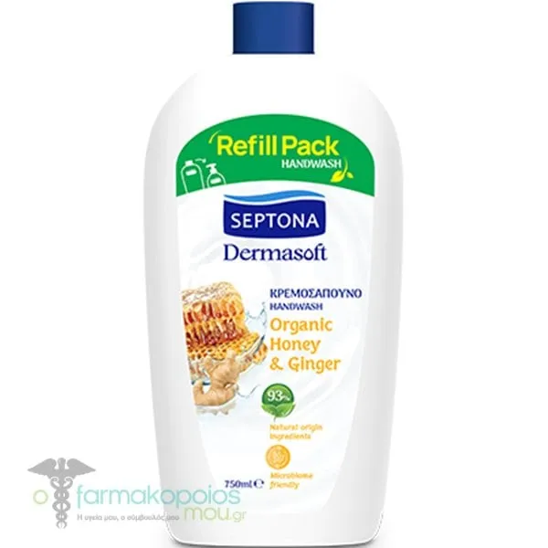 Septona Dermasoft Organic Honey & Ginger, 750ml