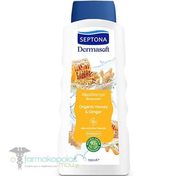 Septona Dermasoft Organic Honey & Ginger Bodywash, 750ml