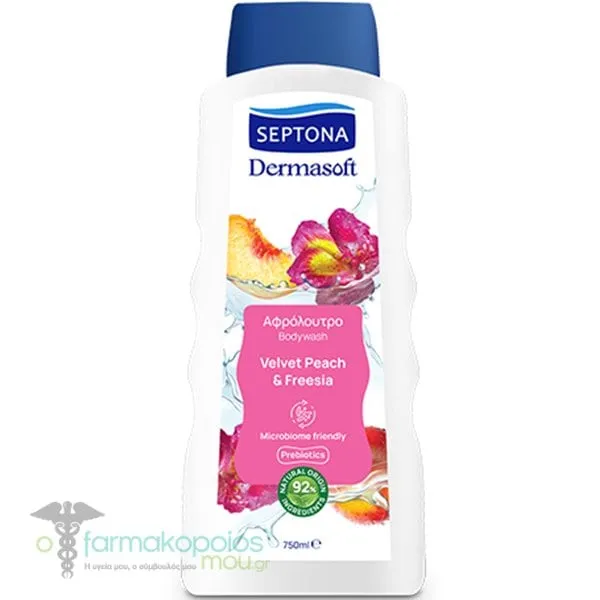 Septona Dermasoft Velvet Peach & Freesia Bodywash, 750ml