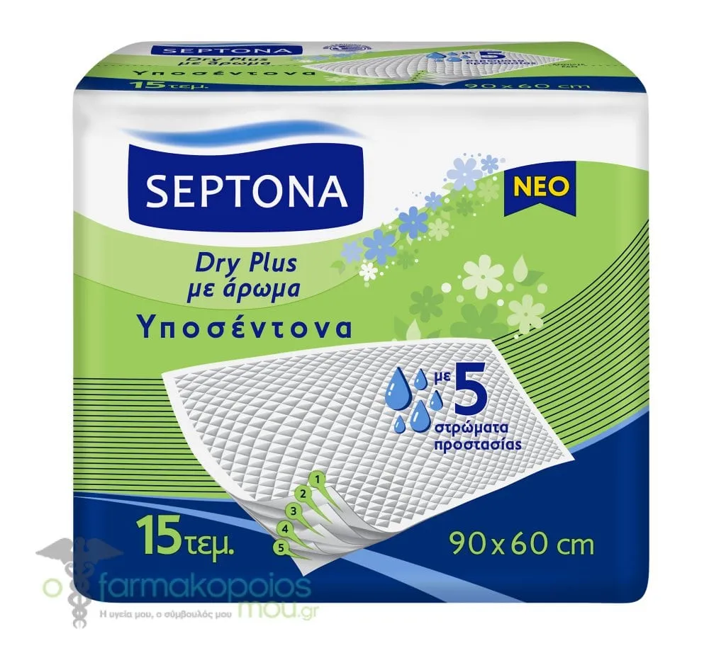 Septona Dry Plus Scented Underpads 90x60cm, 15pcs