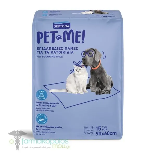 Septona Pet Me! Flooring Pads 90x60cm, 15pcs