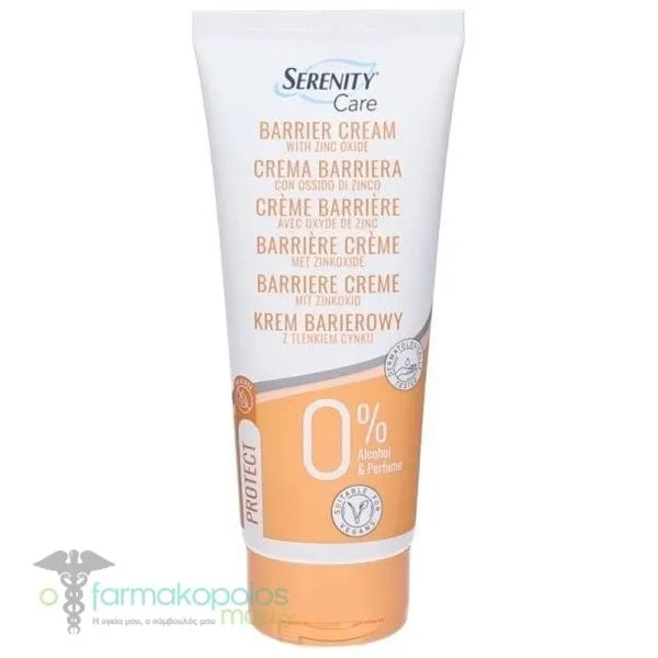 Serenity Care Barrier Cream Κρέμα με Ψευδάργυρο για Πρόληψη &amp; Καταπράυνση της Ερυθρότητας,100ml