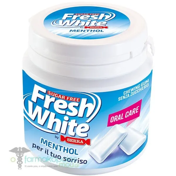 Serra Fresh White Menthol Sugar Free Gums, 105g