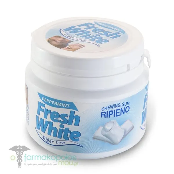 Serra Fresh White Sugar Free Chewing Gum Peppermint, 77g