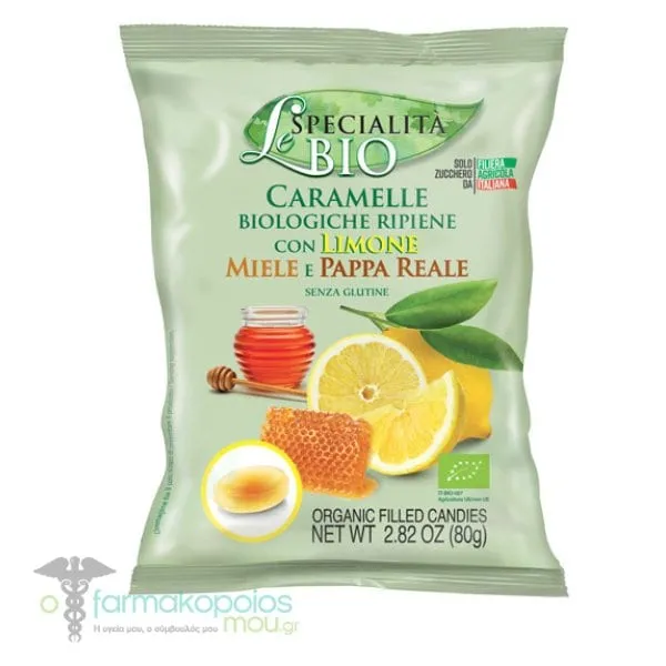 Serra Le Specialita Bio Organic Candies with Lemon, Honey & Royal Jelly, 80g