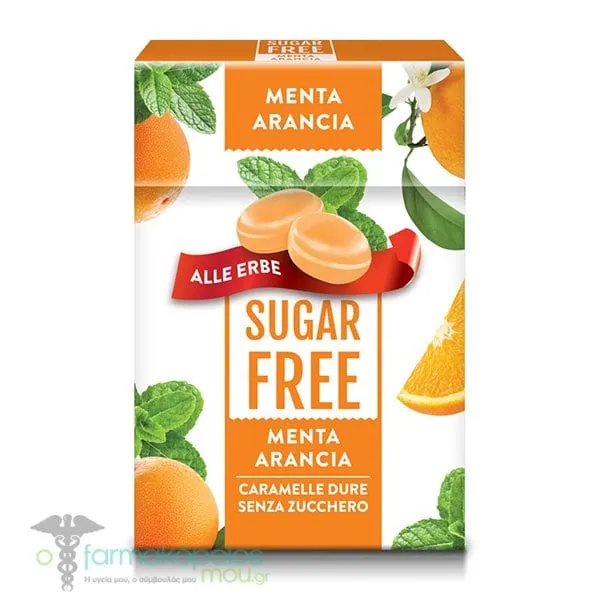 Serra Sugar Free Hard Candies Orange & Peppermint, 50g