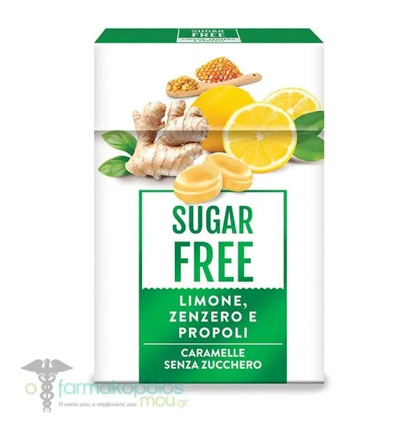 Serra Sugar Free Hard Candies Lemon, Ginger & Propolis, 50g