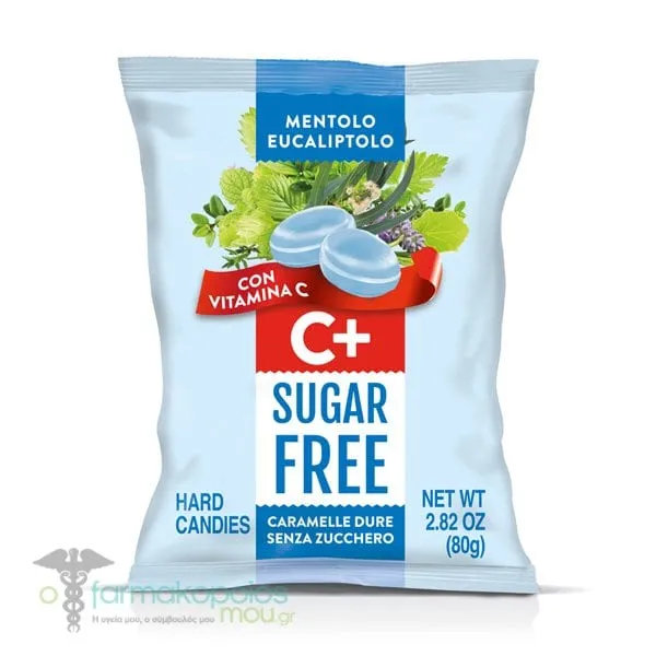 Serra Sugar Free Hard Candies Peppermint, Eucalyptus & Vitamin C, 80g