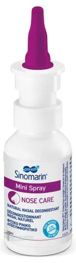 Sinomarin Mini Spray Natural Nasal Decongestant Hypertonic Sea Water Solution, 30ml