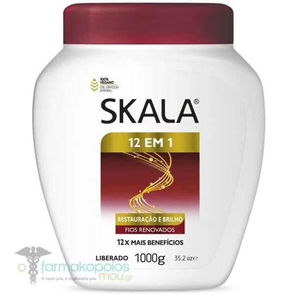 Skala 12σε1 Κρέμα Μαλλιών για Αδύναμα & Ταλαιπωρημένα Μαλλιά, 1kg