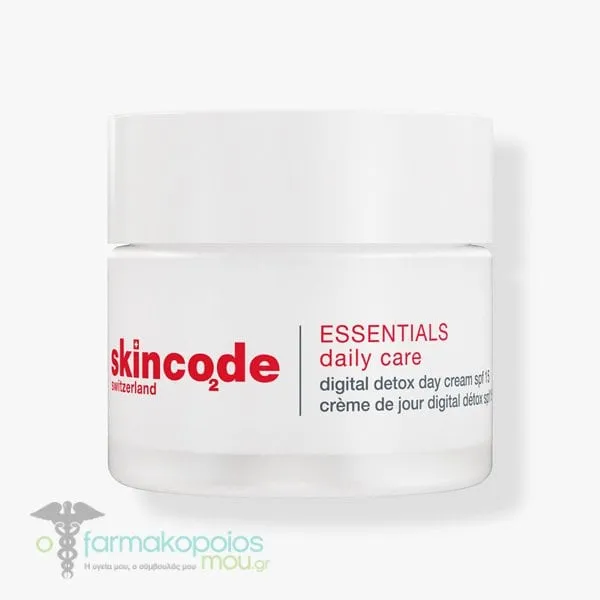 Skincode Essentials Daily Care Digital Detox Day Cream SPF15, 50ml