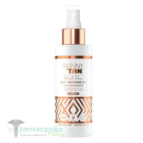 Skinny Tan Tan & Tone Self Tanning Oil Medium, 145ml