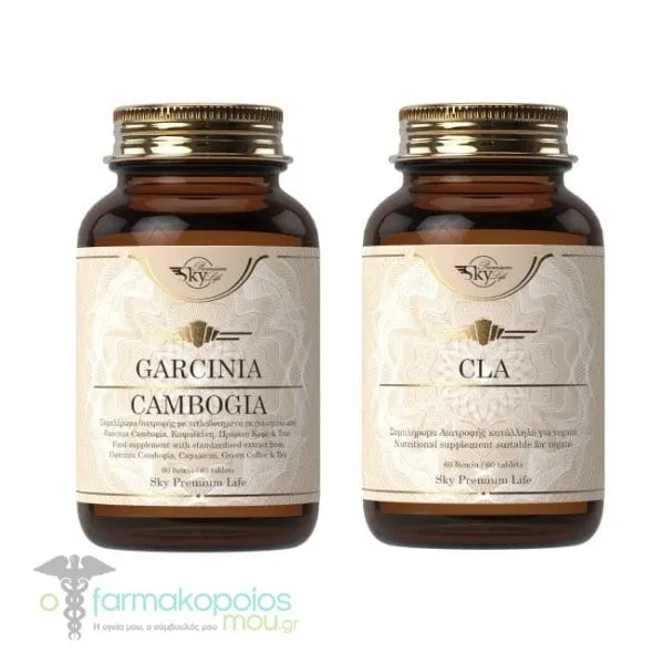 Sky Premium Life Promo Pack for Obesity with CLA, 60tabs & Garcinia Cambogia, 60tabs, 1set