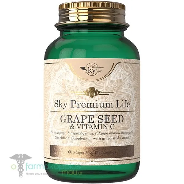 Sky Premium Life Grape Seed & Vitamin C, 60caps