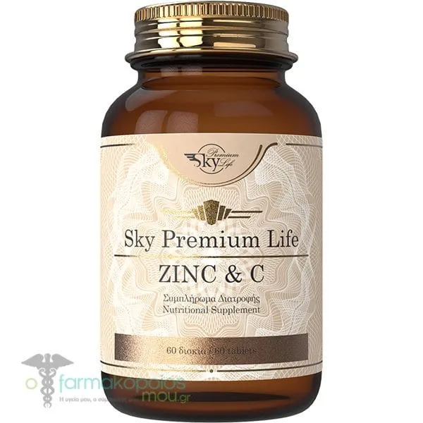 Sky Premium Life Zinc & Vitamin C, 60tabs