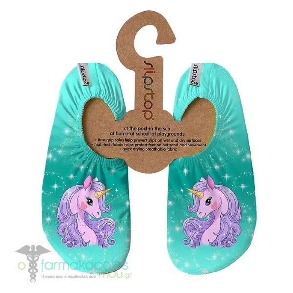 Slipstop Green Unicorn Set Anti-Slip Shoes for Kids, 1 pair