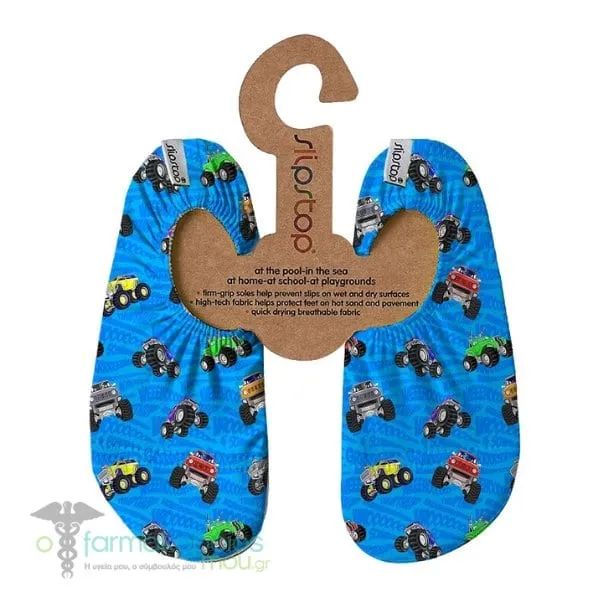 Slipstop Monster Trucks Set Anti-Slip Shoes for Kids, 1 pair