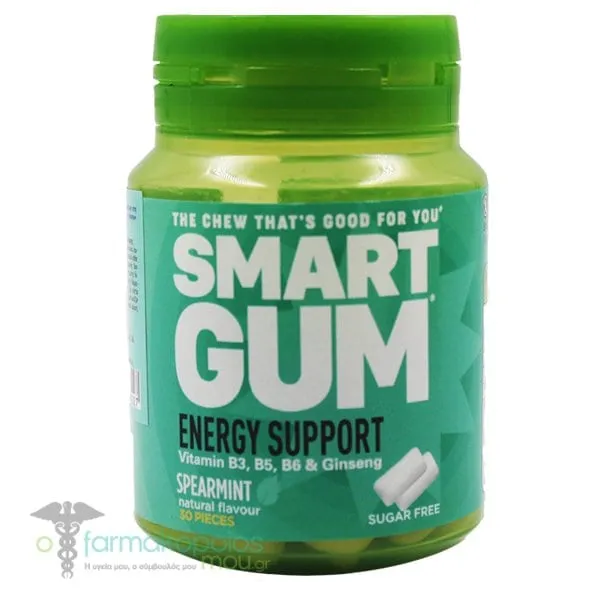 Smart Gum Energy Support Spearmint, 30gums