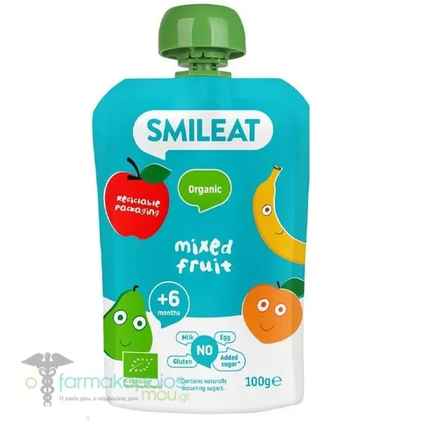 Smileat Πουρές με Μιξ Φρούτων 6m+, 100g