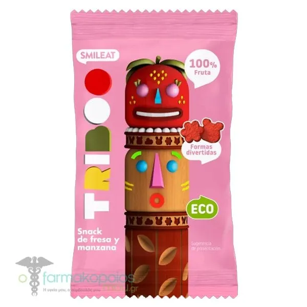 Smileat Snack with Strawberry & Apple, 25g