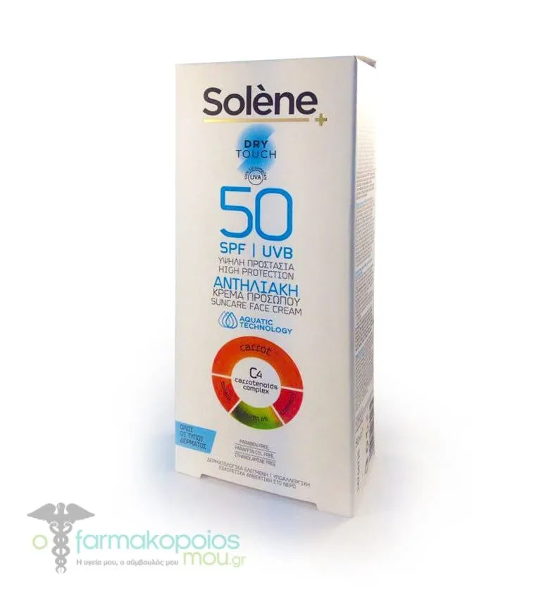 Solene Suncare Face Cream Dry Touch SPF50, 50ml