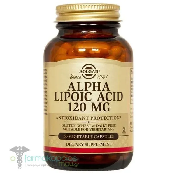 Solgar Alpha Lipoic Acid 120mg, 60veg.caps