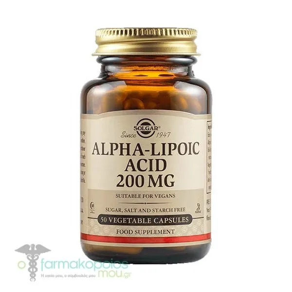 Solgar Alpha-Lipoic Acid 200mg, 50veg.caps