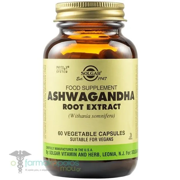 Solgar Ashwagandha Root Extract, 60veg.caps
