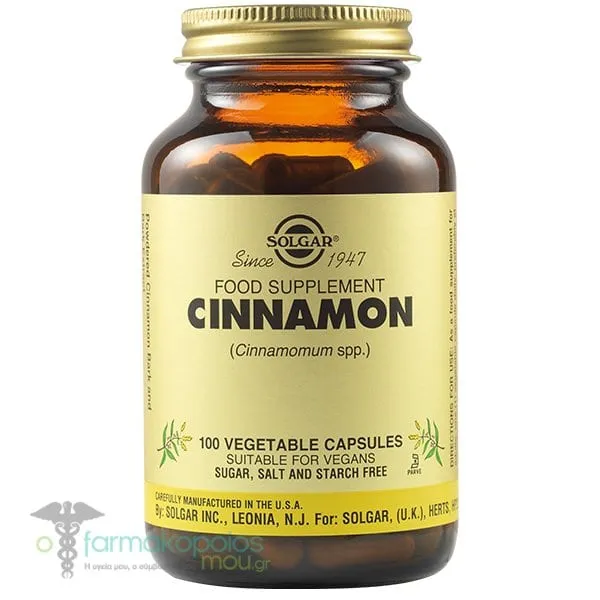Solgar Cinnamon, 100vcaps